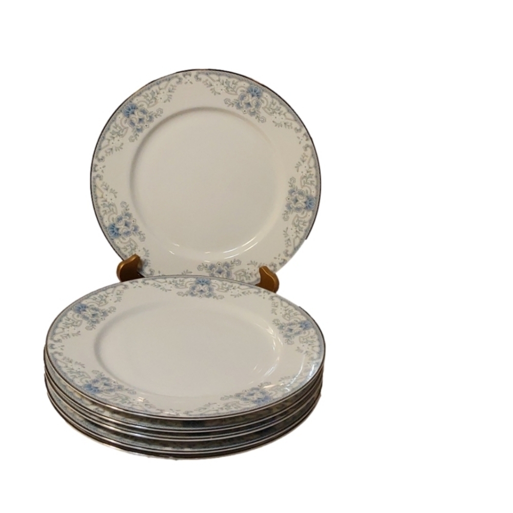 LENOX BOUQUET WHITE HEATHER SETS OF 6 DINNER PLATES